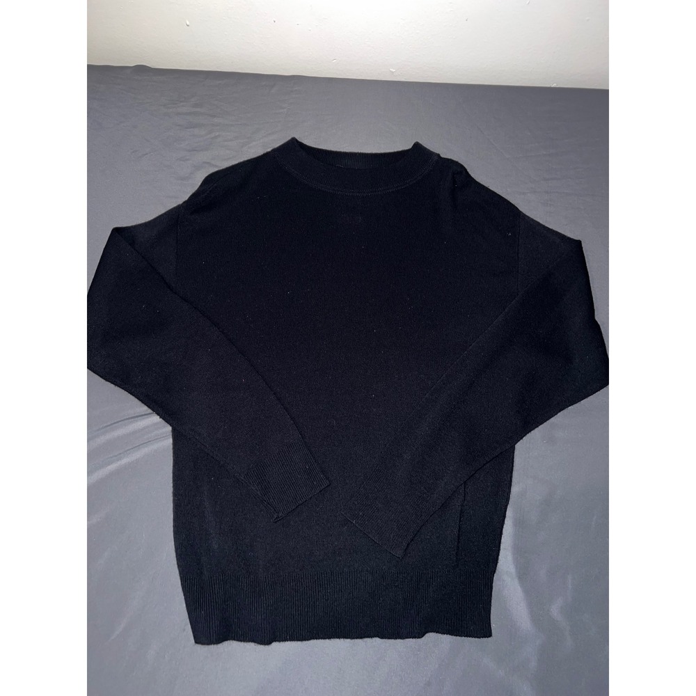 Sag Harbor Womens Large Black Long Sleeve Crew Neck Knit Sweater